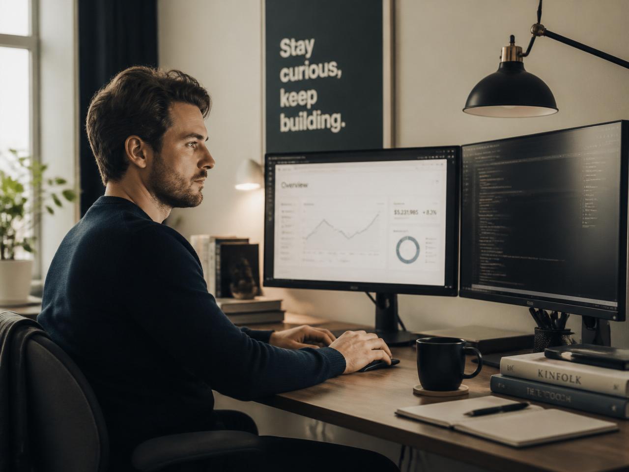 Affiliate publisher reviewing performance dashboards